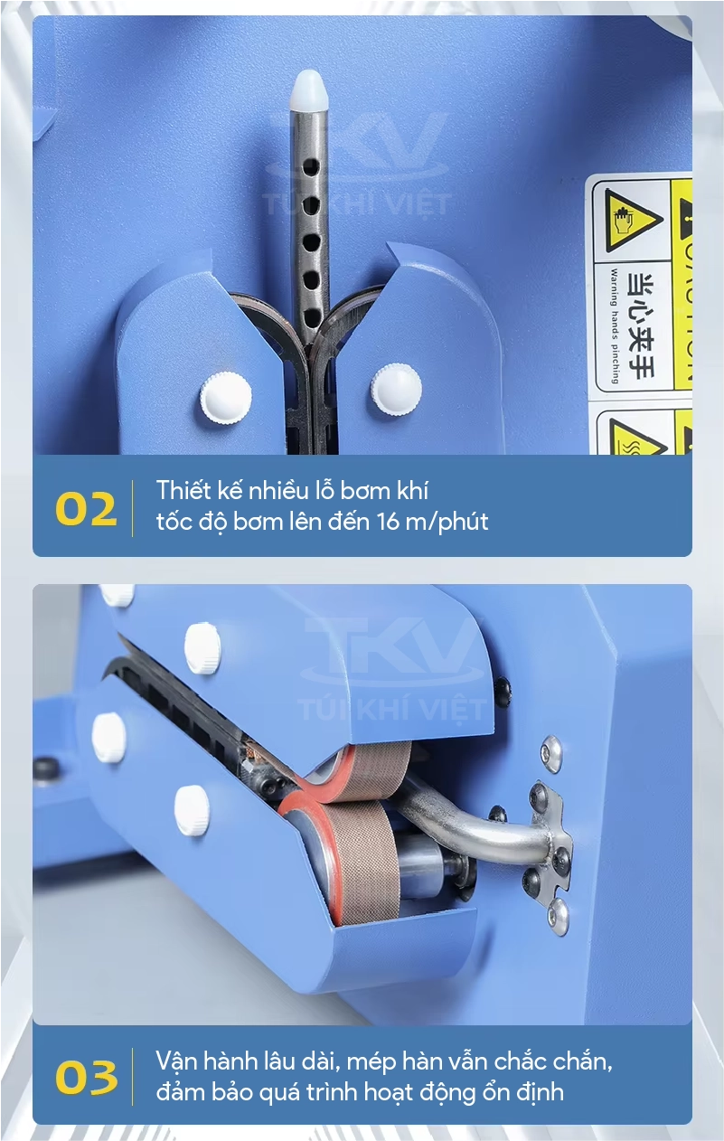 Chi tiết máy thổi túi khí C15
