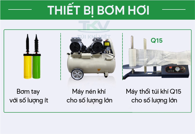 Thiết bị bơm khí cho túi cột khí chống sốc