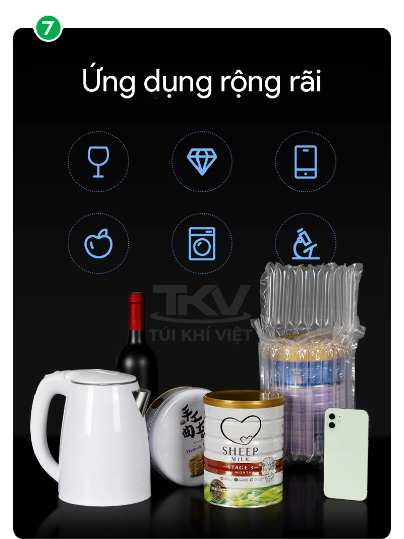 Túi cột khí chống sốc cho hộp sữa