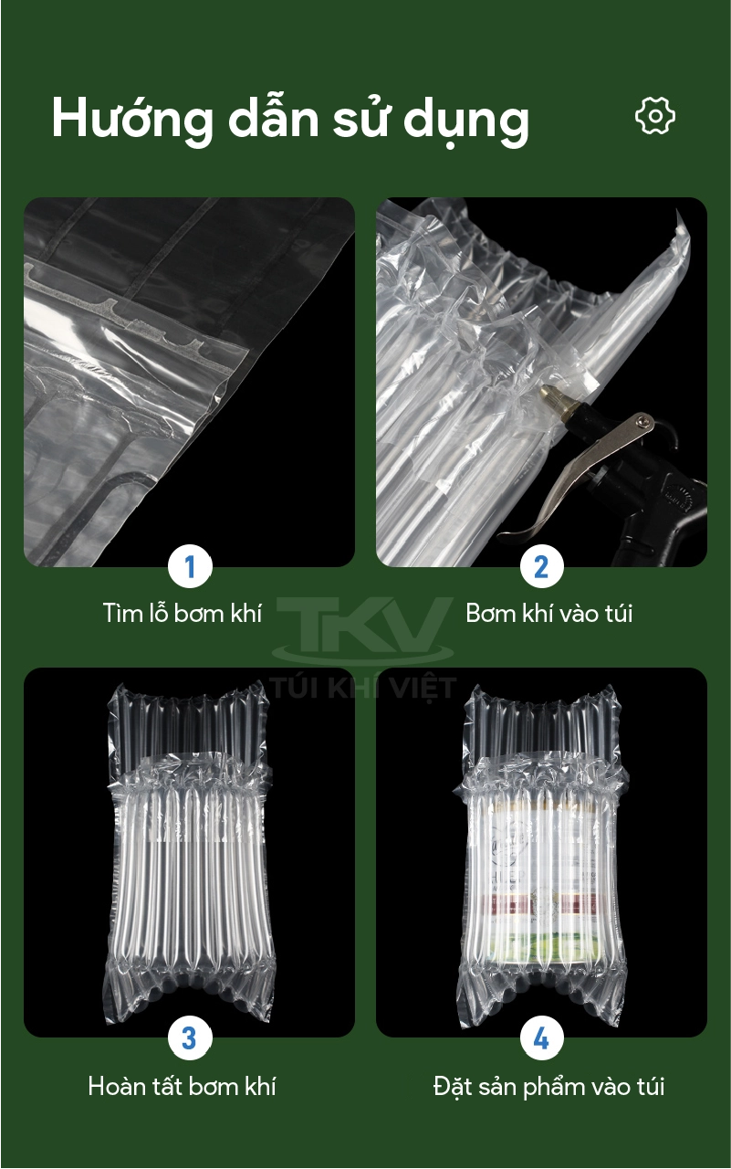 Túi đệm khí bảo vệ hộp sữa