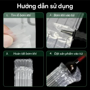 túi khí bảo vệ chai thủy tinh hướng dẫn