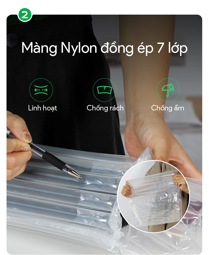 túi khí chống sốc rượu vang đỏ